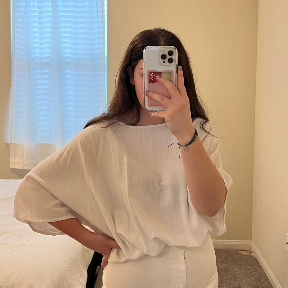 White baggy blouse